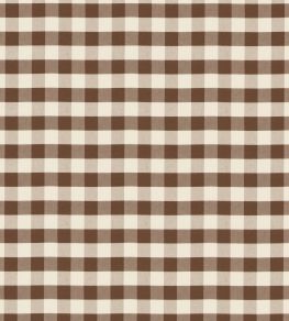 Checkmate Fabric by George & Minnie Walnut Checkmate Fabric by George & Minnie Walnut