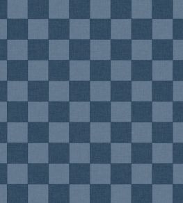 Checks Wallpaper by Caselio Bleu Denim Checks Wallpaper by Caselio Bleu Denim