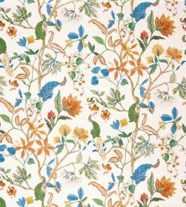 Chellah Fabric by Osborne & Little Petrol/Mandarin Chellah Fabric by Osborne & Little Petrol/Mandarin