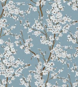 Cherry Blossom Wallpaper by Coordonne Turquoise Cherry Blossom Wallpaper by Coordonne Turquoise
