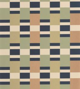 Chess Game Wallpaper by Casadeco Vert / Ocre