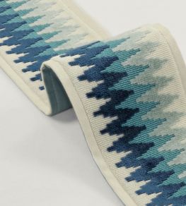 Chevron Braid Trimming by Romo China Blue Chevron Braid Trimming by Romo China Blue