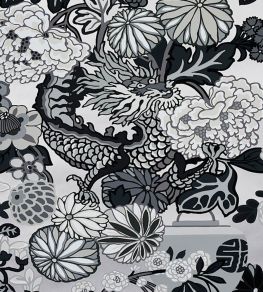 Chiang Mai Dragon Wallpaper by Schumacher Smoke Chiang Mai Dragon Wallpaper by Schumacher Smoke