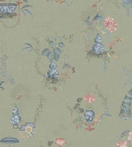 Chinese Porcelain Wallpaper by Eijffinger Light Green Chinese Porcelain Wallpaper by Eijffinger Light Green