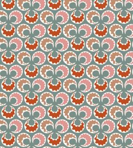 Chintamani Fun Wallpaper by Ottoline Celadon and Brick Chintamani Fun Wallpaper by Ottoline Celadon and Brick