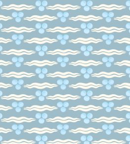 Chintamani Wallpaper by Ottoline Light Blue Chintamani Wallpaper by Ottoline Light Blue