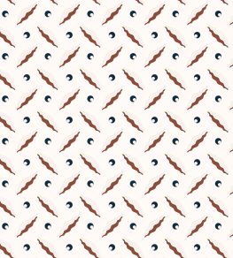 Chintamani Trellis Wallpaper by Ottoline Brown and Navy Blue