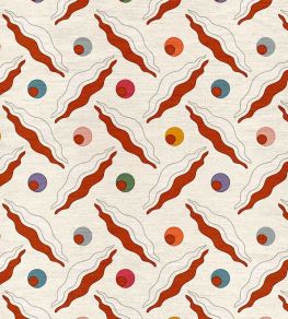 Chintamani Trellis Fabric by Ottoline Rusty Orange Chintamani Trellis Fabric by Ottoline Rusty Orange