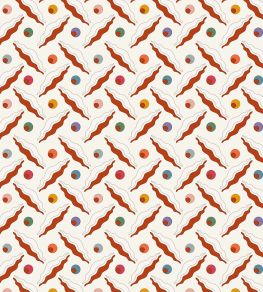 Chintamani Trellis Wallpaper by Ottoline Rusty Orange