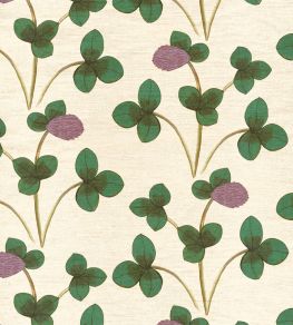 Chintz Constance Fabric by Ottoline Green and Lilac Chintz Constance Fabric by Ottoline Green and Lilac