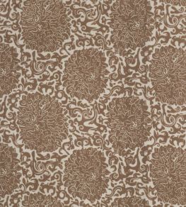 Chrysanthemum Archive Revival Fabric by Volga Linen Caramel/Oyster Chrysanthemum Archive Revival Fabric by Volga Linen Caramel/Oyster