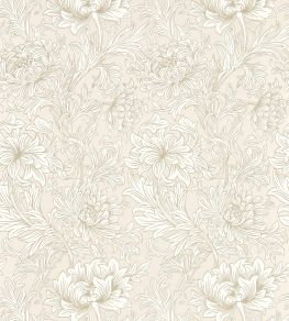Chrysanthemum Toile Wallpaper by Morris & Co Cochineal Pink