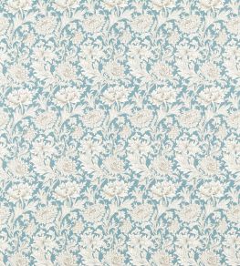 Chrysanthemum Toile Fabric by Morris & Co Slate Chrysanthemum Toile Fabric by Morris & Co Slate