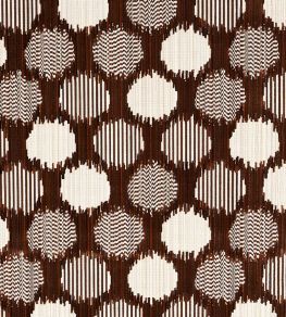 Cirque Velvet Fabric by Schumacher Brown