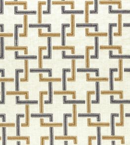 Sekai Fabric by Clarke & Clarke Charcoal/Cinnamon Sekai Fabric by Clarke & Clarke Charcoal/Cinnamon