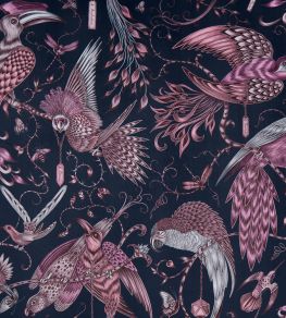 Emma J Shipley Audubon Velvet Fabric by Clarke & Clarke Pink Emma J Shipley Audubon Velvet Fabric by Clarke & Clarke Pink