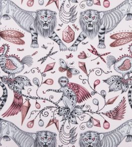 Emma J Shipley Extinct Fabric by Clarke & Clarke Pink Emma J Shipley Extinct Fabric by Clarke & Clarke Pink