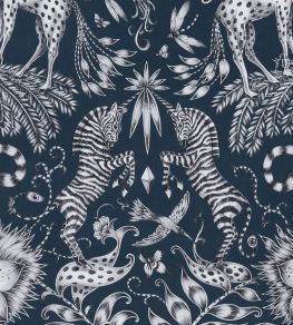 Emma J Shipley Kruger Fabric by Clarke & Clarke Navy Emma J Shipley Kruger Fabric by Clarke & Clarke Navy