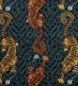Emma J Shipley Tigris Fabric by Clarke & Clarke Flame