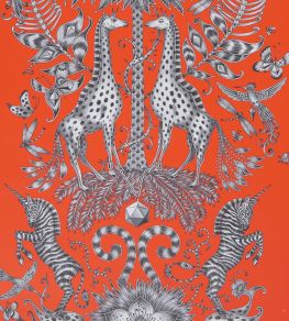 Emma J Shipley Kruger Wallpaper by Clarke & Clarke Flame Emma J Shipley Kruger Wallpaper by Clarke & Clarke Flame