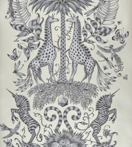 Emma J Shipley Kruger Wallpaper by Clarke & Clarke Monochrome