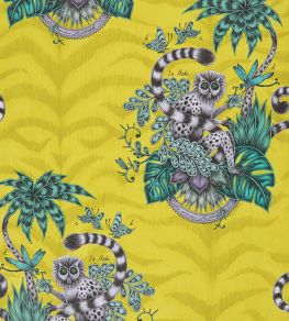 Emma J Shipley Lemur Wallpaper by Clarke & Clarke Lime Emma J Shipley Lemur Wallpaper by Clarke & Clarke Lime