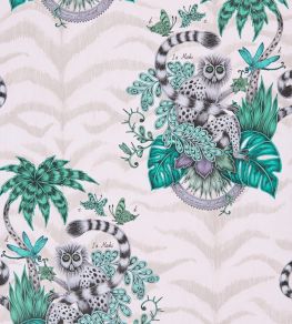 Emma J Shipley Lemur Wallpaper by Clarke & Clarke Pink Emma J Shipley Lemur Wallpaper by Clarke & Clarke Pink