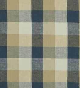 Austin Check Fabric by Clarke & Clarke Midnight