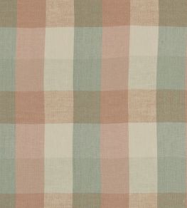 Austin Check Fabric by Clarke & Clarke Mineral/Blush