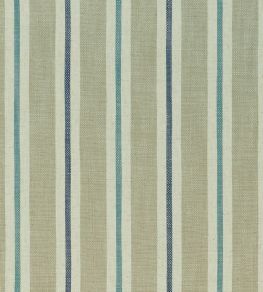 Sackville Stripe Fabric by Clarke & Clarke Eau De Nil/Linen