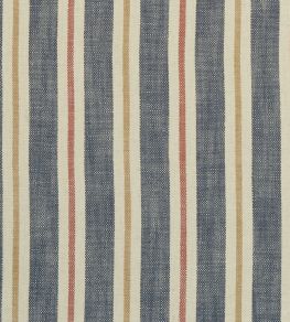 Sackville Stripe Fabric by Clarke & Clarke Midnight/Spice