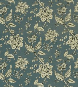 Palampore Fabric by Clarke & Clarke Denim Palampore Fabric by Clarke & Clarke Denim