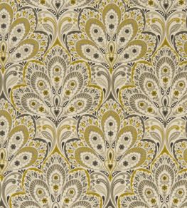 Persia Fabric by Clarke & Clarke Charcoal / Ochre Persia Fabric by Clarke & Clarke Charcoal / Ochre