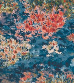 Fiore Fabric by Clarke & Clarke Midnight / Spice Fiore Fabric by Clarke & Clarke Midnight / Spice
