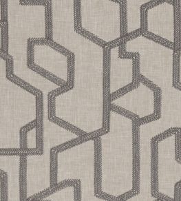 Labyrinth Fabric by Clarke & Clarke Charcoal