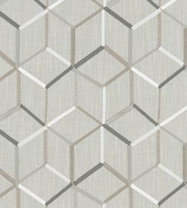 Linear Fabric by Clarke & Clarke Silver