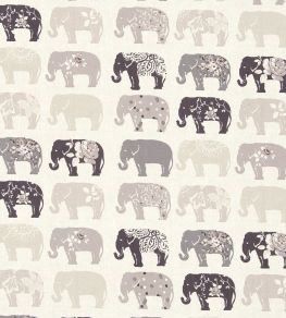 Elephants Fabric by Studio G Natural Elephants Fabric by Studio G Natural