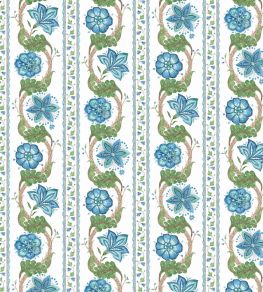Clermont Fabric by Nina Campbell Blue/Green Clermont Fabric by Nina Campbell Blue/Green