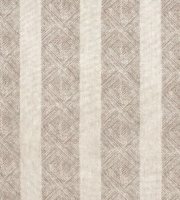 Clipperton Stripe Fabric by Anna French Brown on Natural Clipperton Stripe Fabric by Anna French Brown on Natural