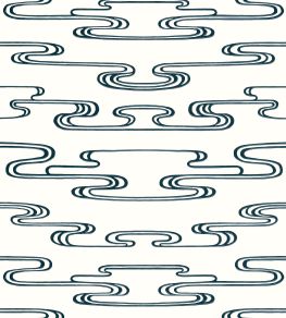 Cloudwater Wallpaper by Anna French Black Cloudwater Wallpaper by Anna French Black