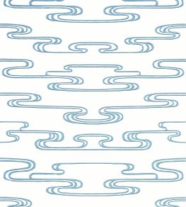 Cloudwater Wallpaper by Anna French Blue Cloudwater Wallpaper by Anna French Blue