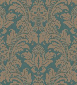 Blake Wallpaper by Cole & Son Teal & Silver Blake Wallpaper by Cole & Son Teal & Silver