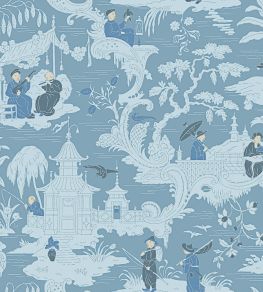 Chinese Toile Wallpaper by Cole & Son Ice Blue Chinese Toile Wallpaper by Cole & Son Ice Blue