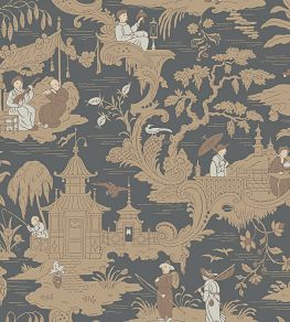 Chinese Toile Wallpaper by Cole & Son Spice Chinese Toile Wallpaper by Cole & Son Spice