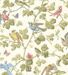Winter Birds Wallpaper by Cole & Son Multi & Olive Winter Birds Wallpaper by Cole & Son Multi & Olive