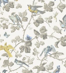 Winter Birds Wallpaper by Cole & Son Yellow & Stone Winter Birds Wallpaper by Cole & Son Yellow & Stone