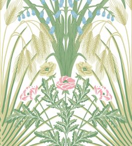 Bluebell Wallpaper by Cole & Son Spring Greens & Cerulean Sky on Cream Bluebell Wallpaper by Cole & Son Spring Greens & Cerulean Sky on Cream
