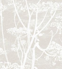 Cow Parsley Wallpaper by Cole & Son Warm Light Grey Cow Parsley Wallpaper by Cole & Son Warm Light Grey