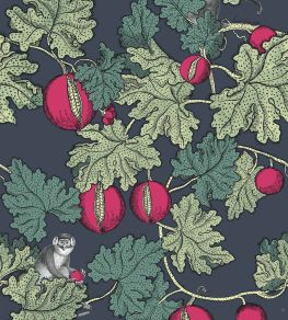 Frutto Proibito Wallpaper by Cole & Son Sage and Magenta on Ink Frutto Proibito Wallpaper by Cole & Son Sage and Magenta on Ink