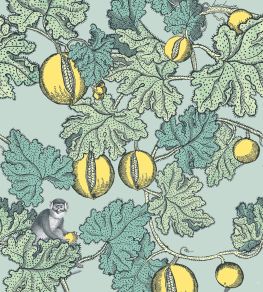 Frutto Proibito Wallpaper by Cole & Son Print Room Blue and Lemon Frutto Proibito Wallpaper by Cole & Son Print Room Blue and Lemon
